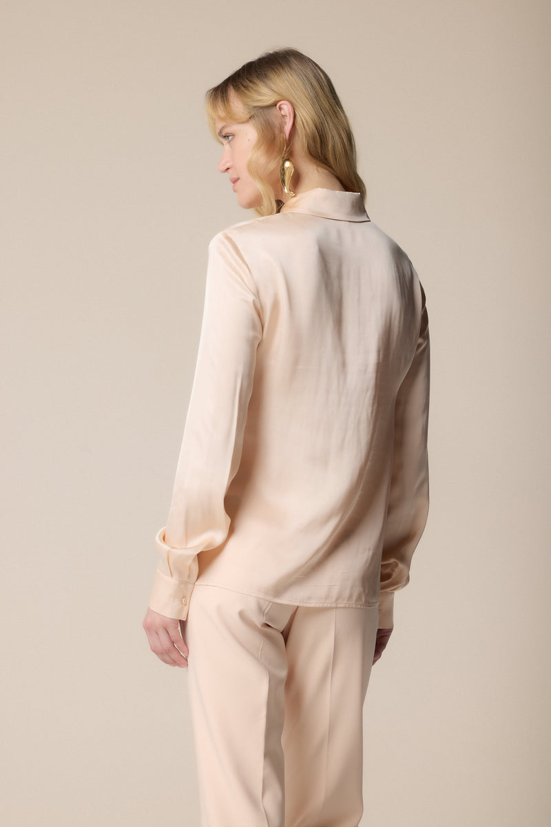 Elegant silky long sleve shirt - Blouse  LYNYELL