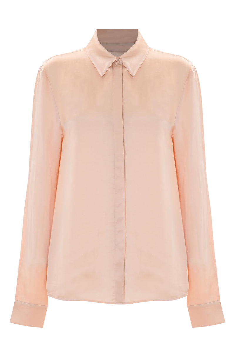 Elegant silky long sleve shirt Blouse LYNYELL