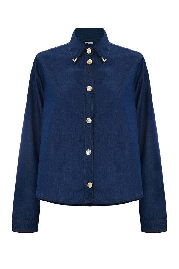 Chemise manches longues et col boutonné - Blouse  ALVERSA