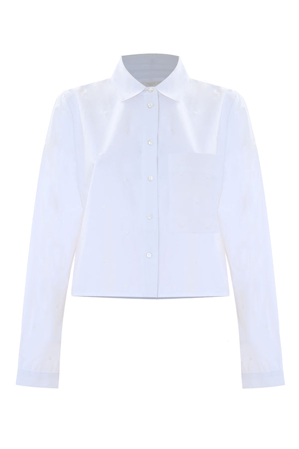 Modern cropped long sleeve shirt - Blouse  JULIO