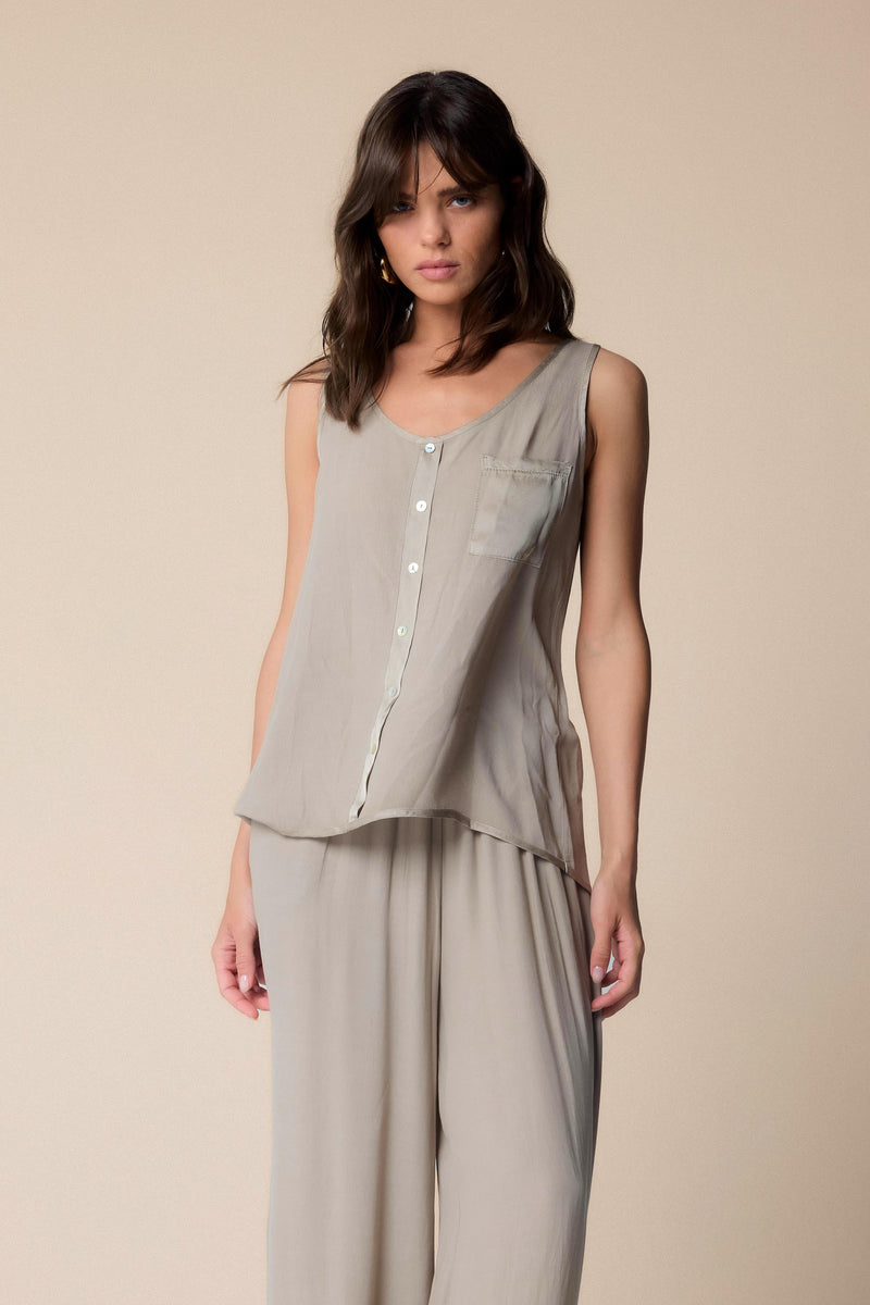 Chic loose fit vest style shirt - Canotta  IBRA