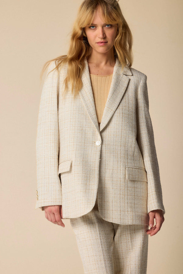 Blazer largo de tweed - Veste GALENAY