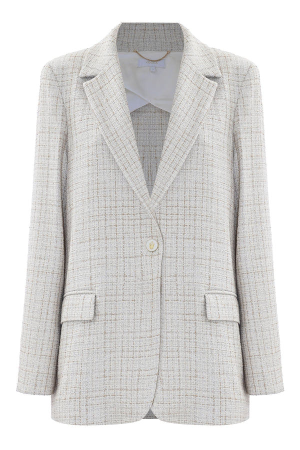 Blazer largo de tweed - Veste GALENAY