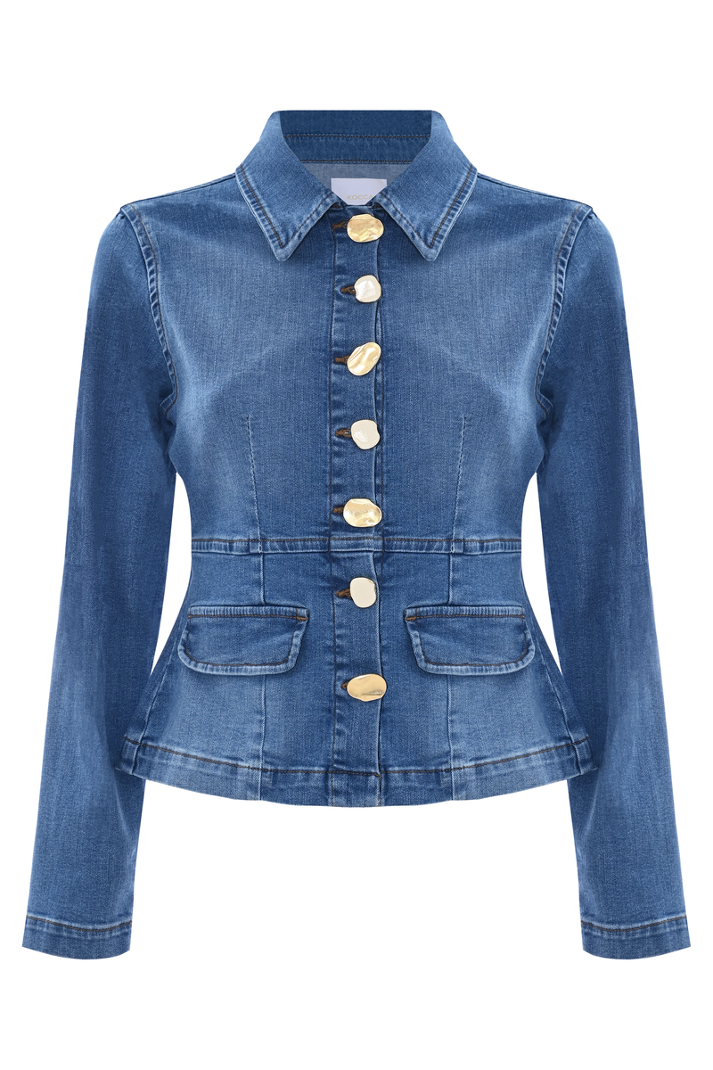 Forward-thinking short flared denim jacket - Jacket  NERSA