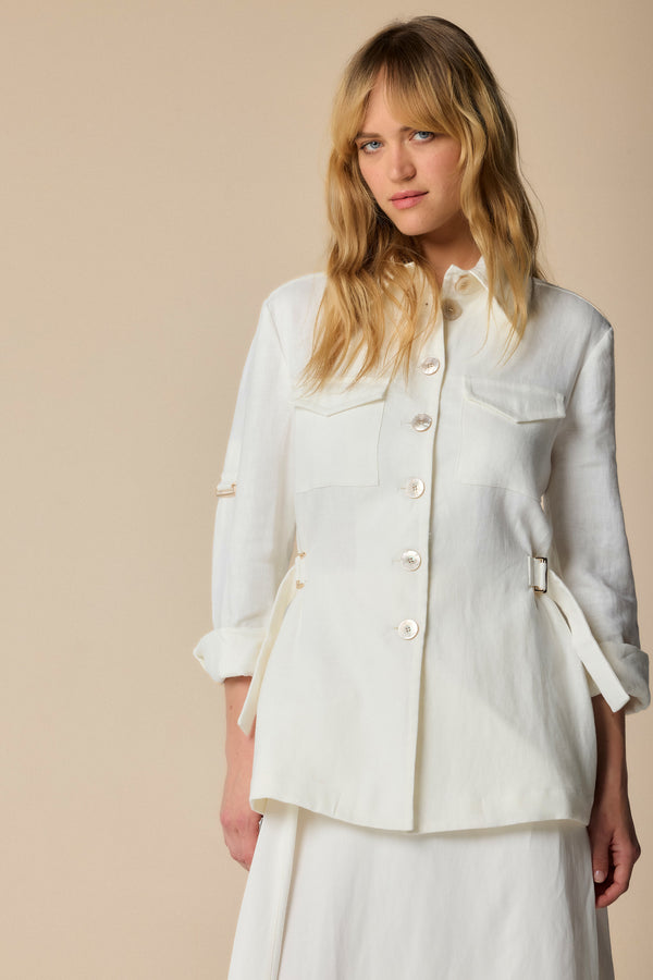 mid length chic shirt style jacket - Jacket  GERTE