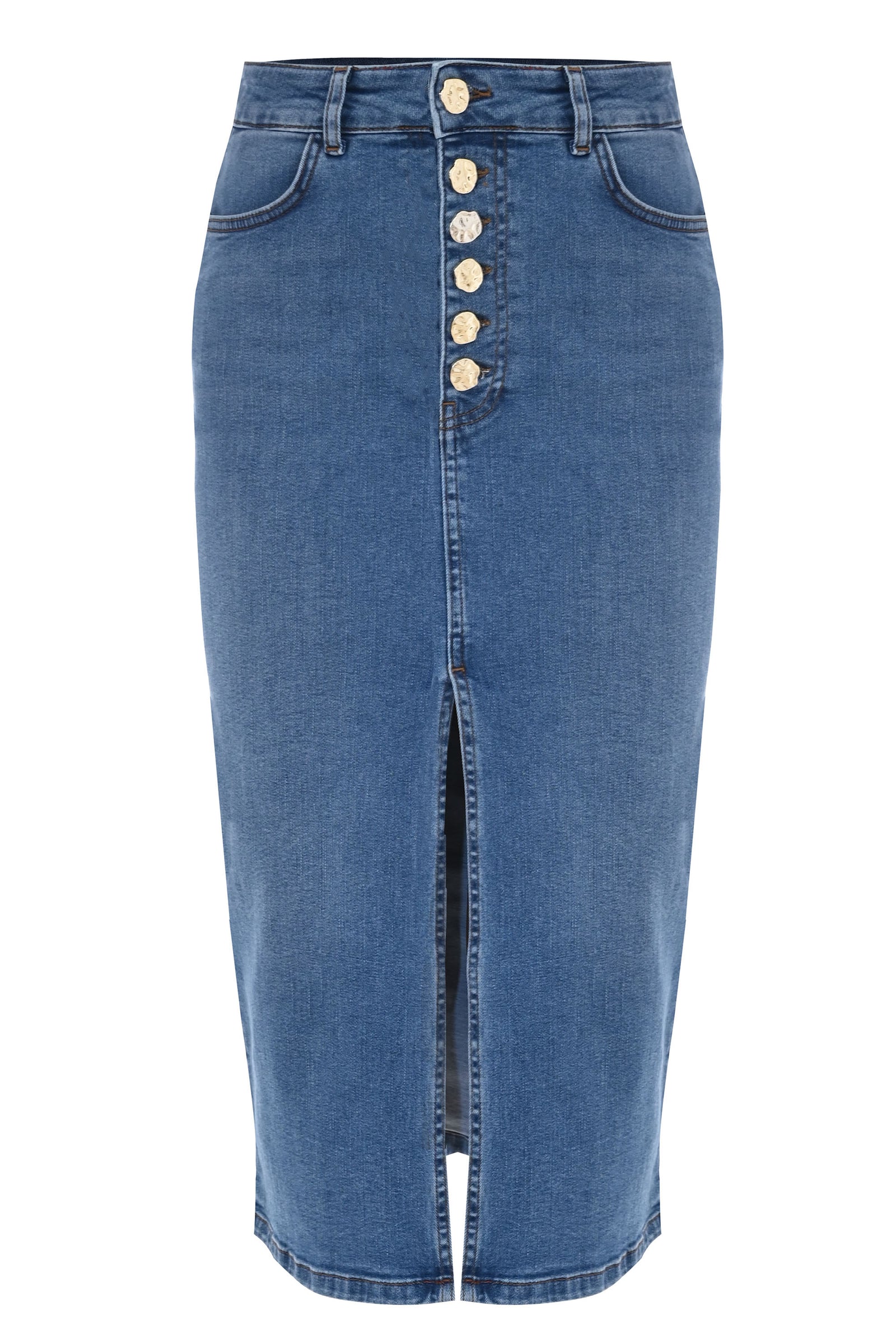 スカート Vintage Vivaldi blue denim pencil skirt スカート Vintage