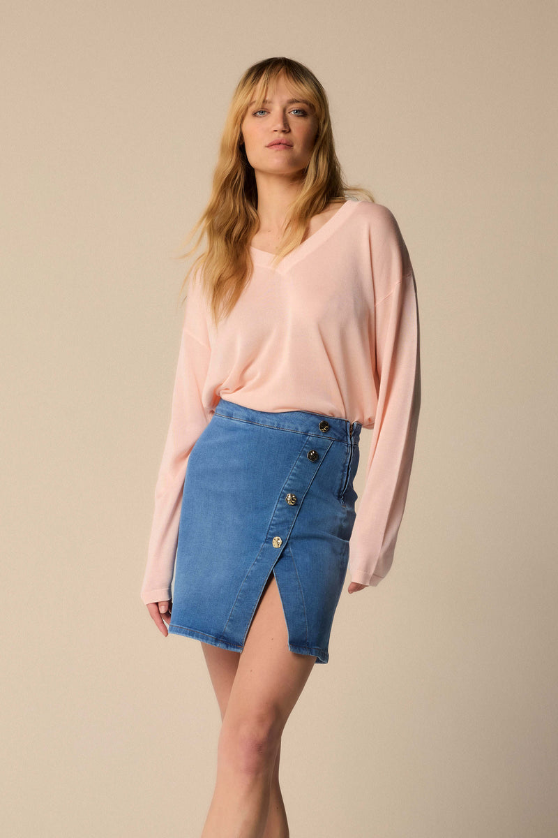 Falda corta asimétrica Falda AGIDE - Main Image