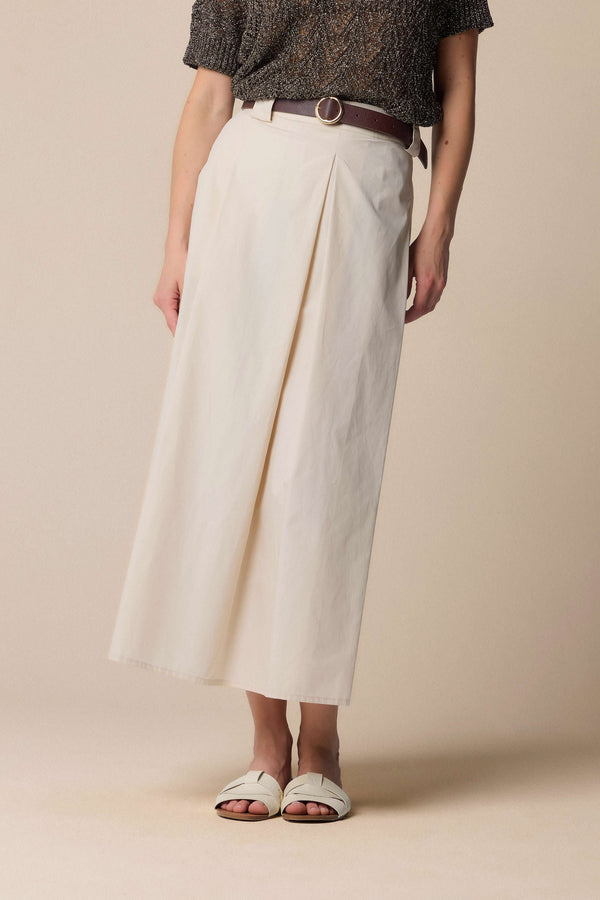 Traditional full length pleated ivory skirt - Skirt HERENIA