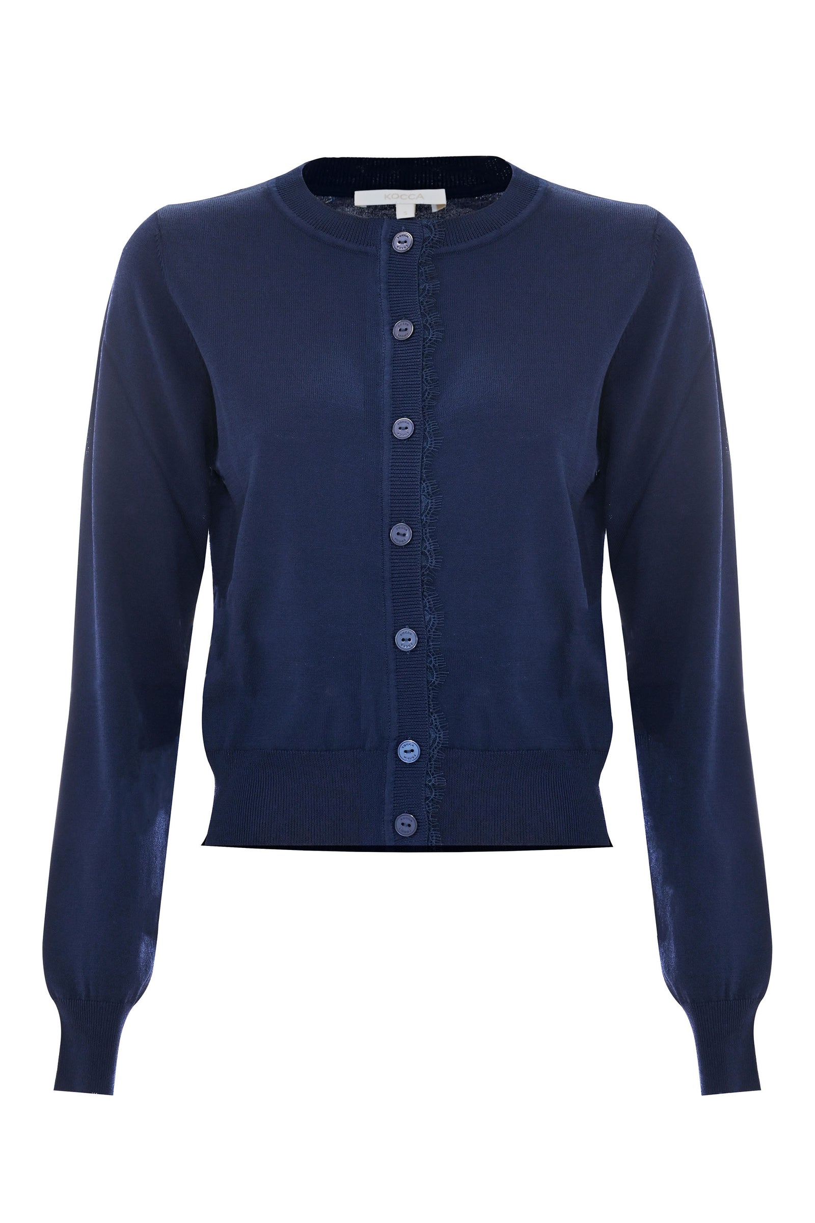 Close-fitting chic button up blouse Sweater KYOU - Main Image