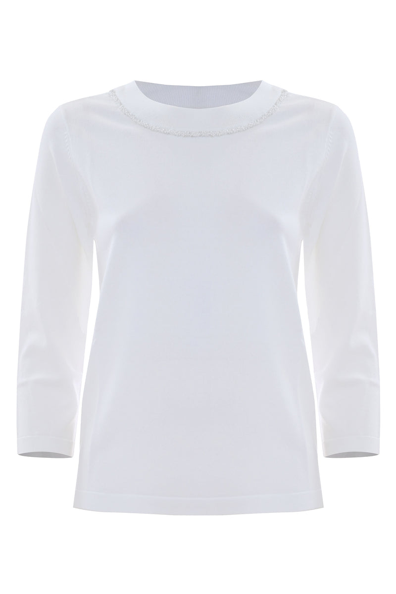 Chic long sleeved close fitting blouse - Sweater HANNE