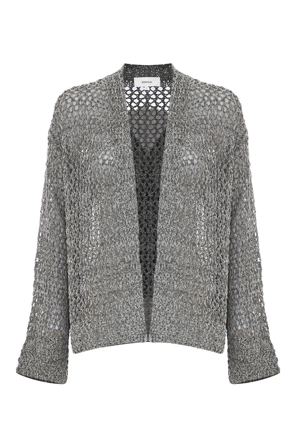 chunky knit casual grey cardigan - Sweater M/L MIRANOVA