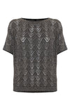 Stunning casual elegant short sleeved mesh top - Sweater MIRJAM