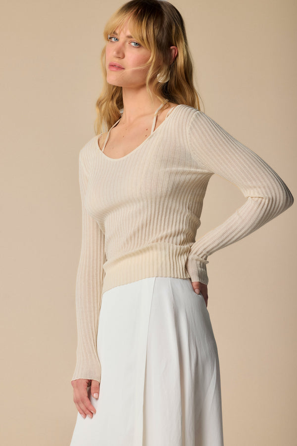 Maglia a coste con lacci - Maglia ERUANNA
