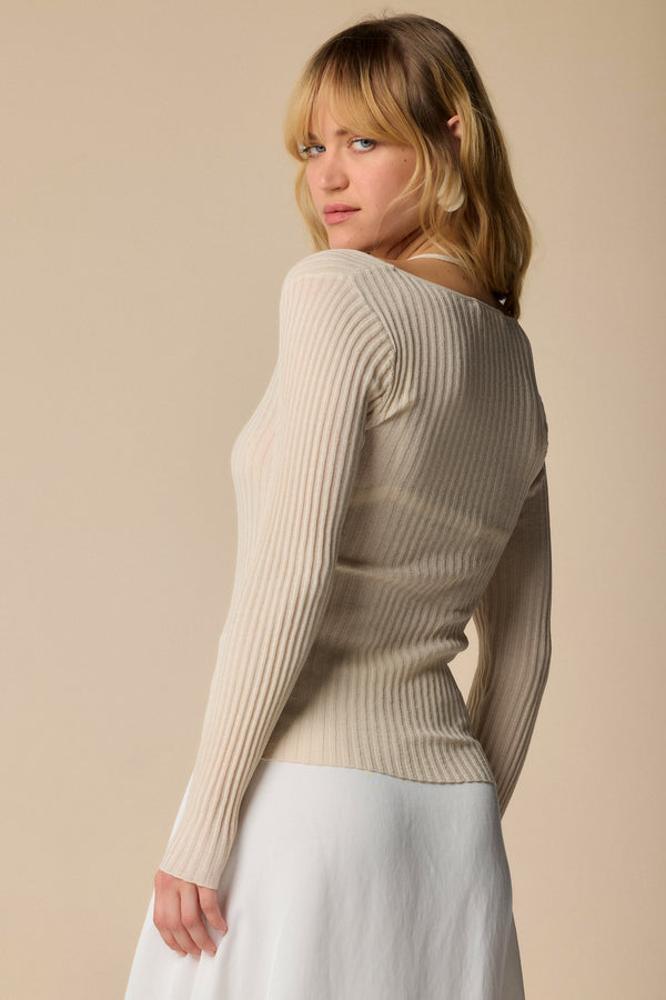 Maglia a coste con lacci - Maglia ERUANNA