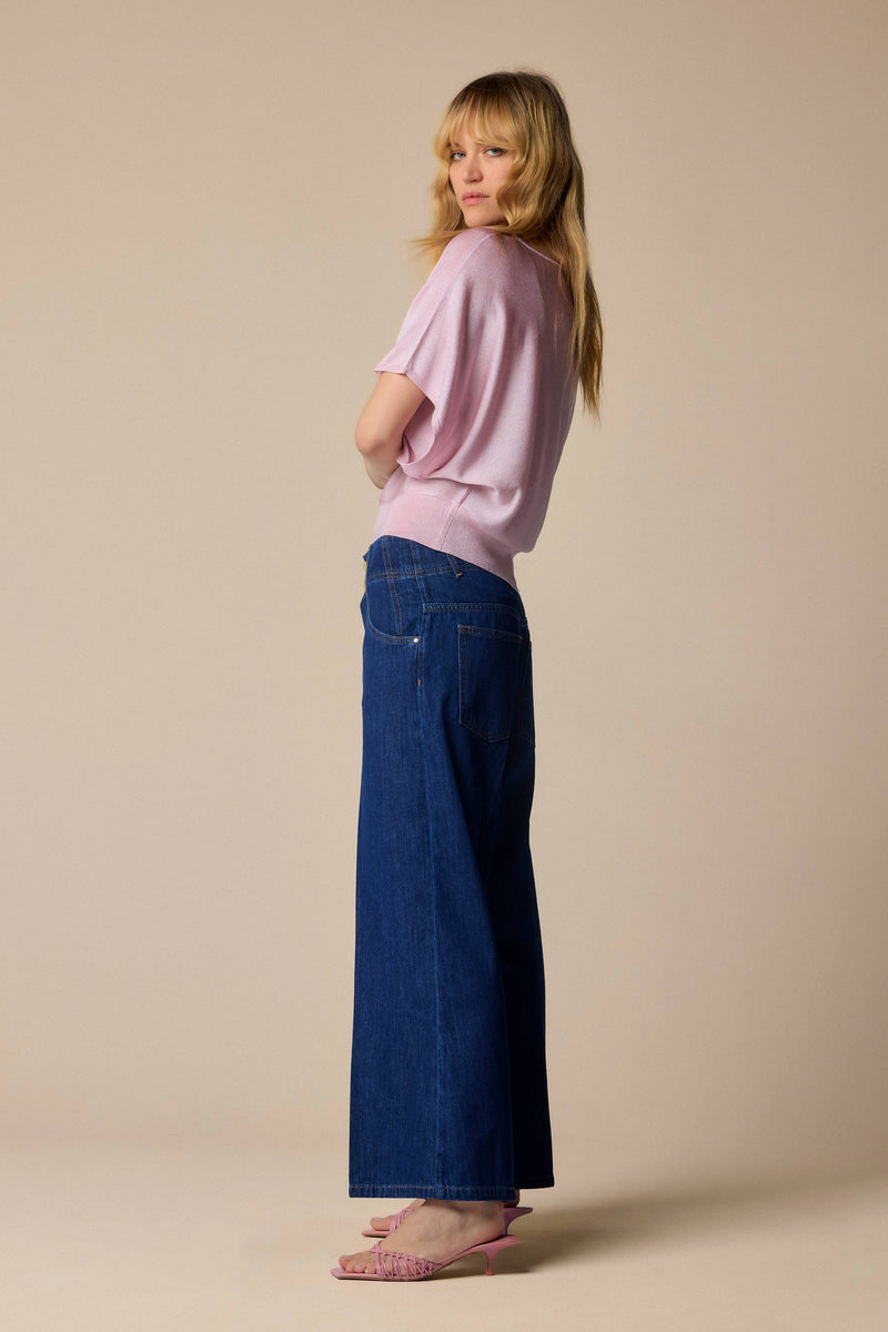 Trendy wide legged denim trousers - Trousers Denim ROSEMARY