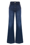 Chic elegant flared full length denim trousers - Trousers Denim ROONEY