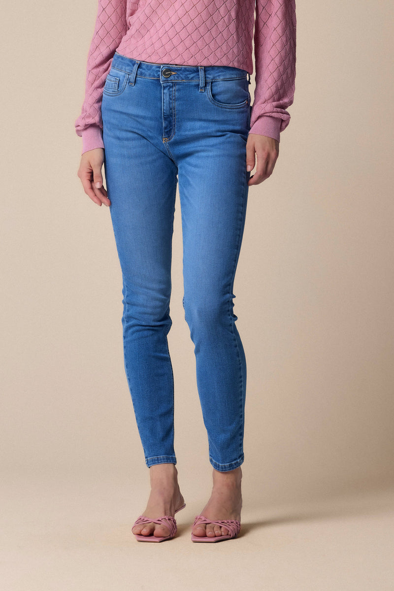 Stylish slim fit full length denim trousers - Trousers Denim BACKUP