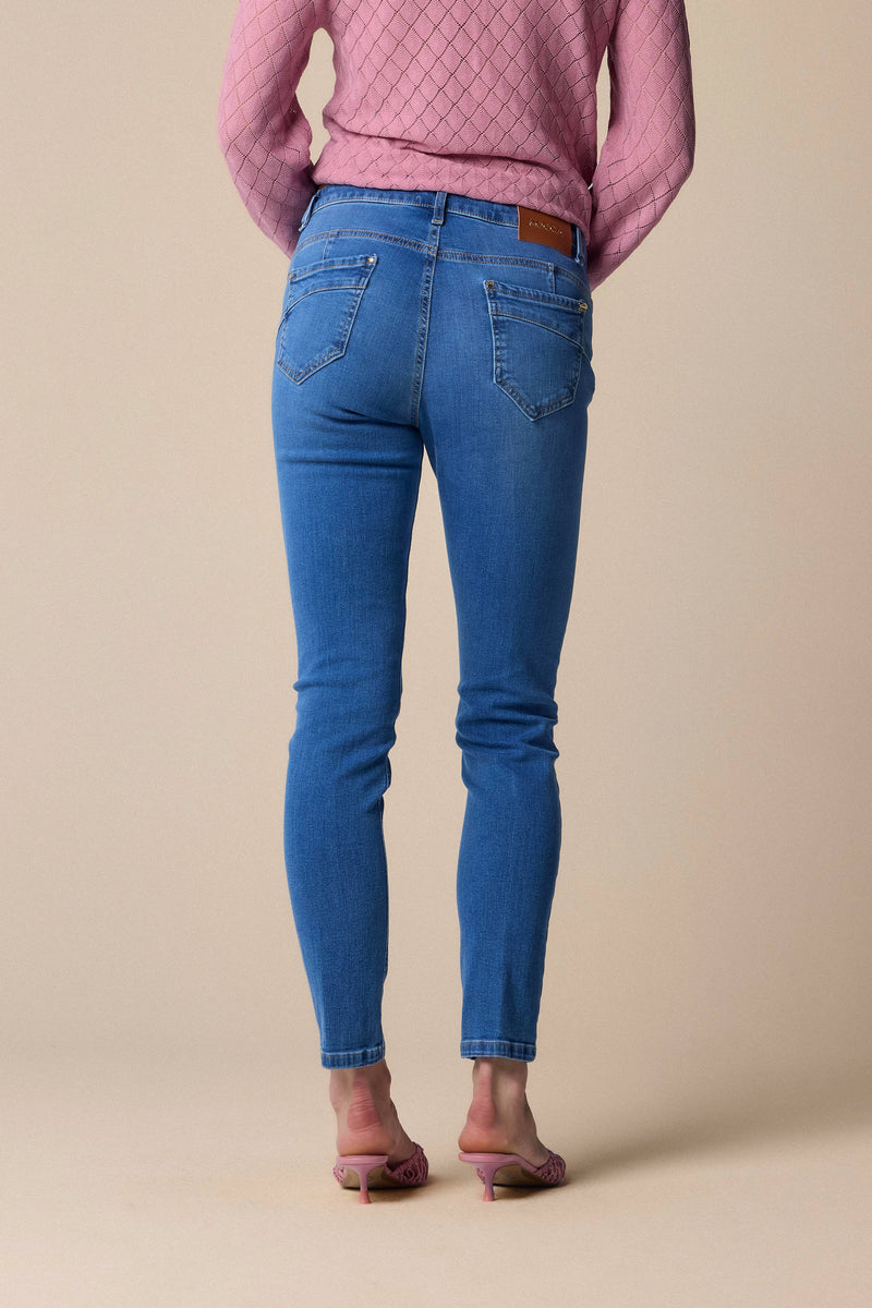 Stylish slim fit full length denim trousers - Trousers Denim BACKUP