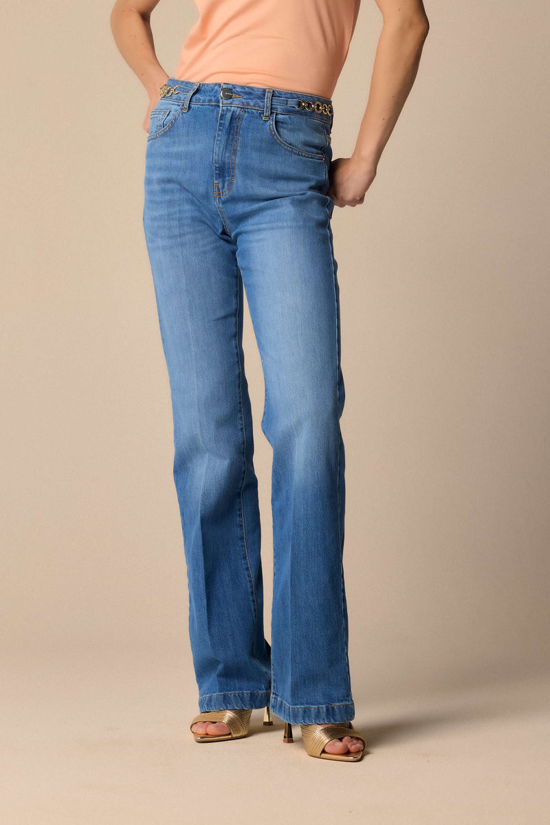 Classically styled denim full length trousers - Trousers Denim NICOLAS