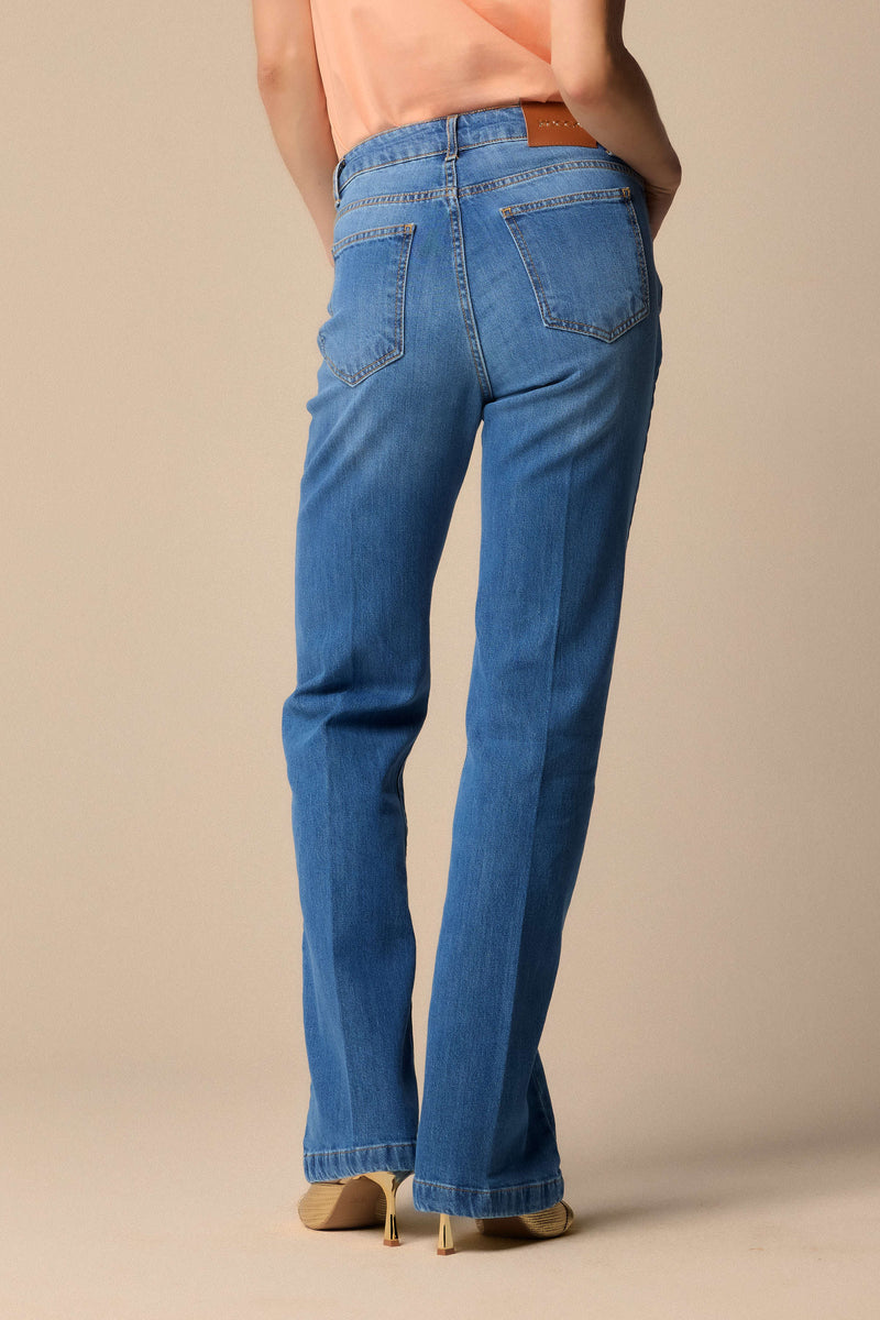 Classically styled denim full length trousers - Trousers Denim NICOLAS