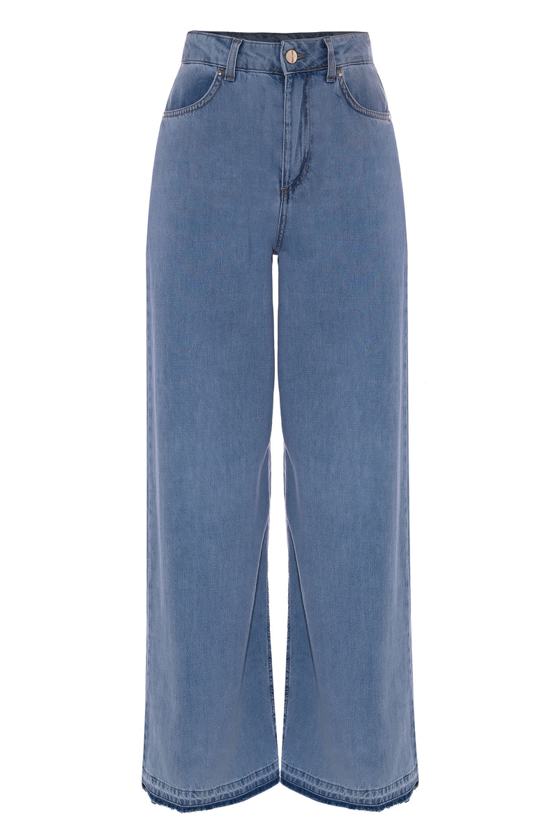 Stylish relaxed long denim trousers - Trousers Denim LULLA