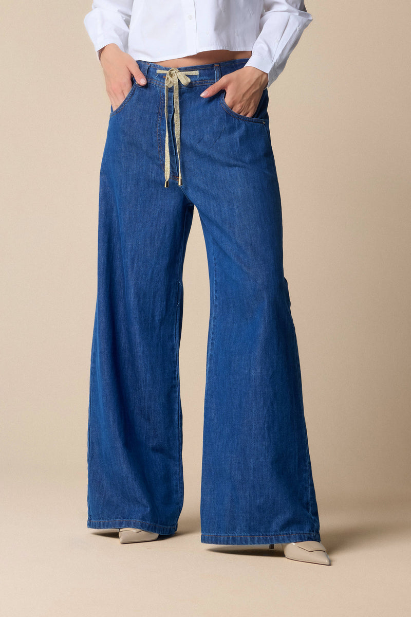 Casual chic relaxed style denim trousers - Trousers Denim LAKY