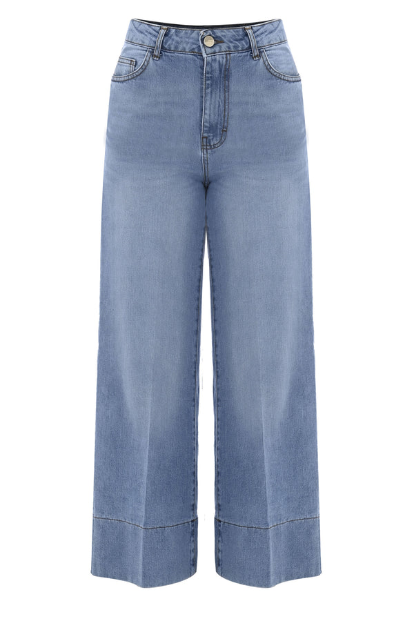 Pantalone in denim gamba ampia - Pantalone Denim ANDREAS