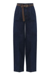 Elegant dark denim full length trousers - Trousers Denim BERT