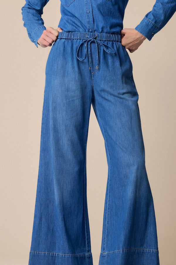 Jean coupe large taille élastiquée - Pantalon  ALVES