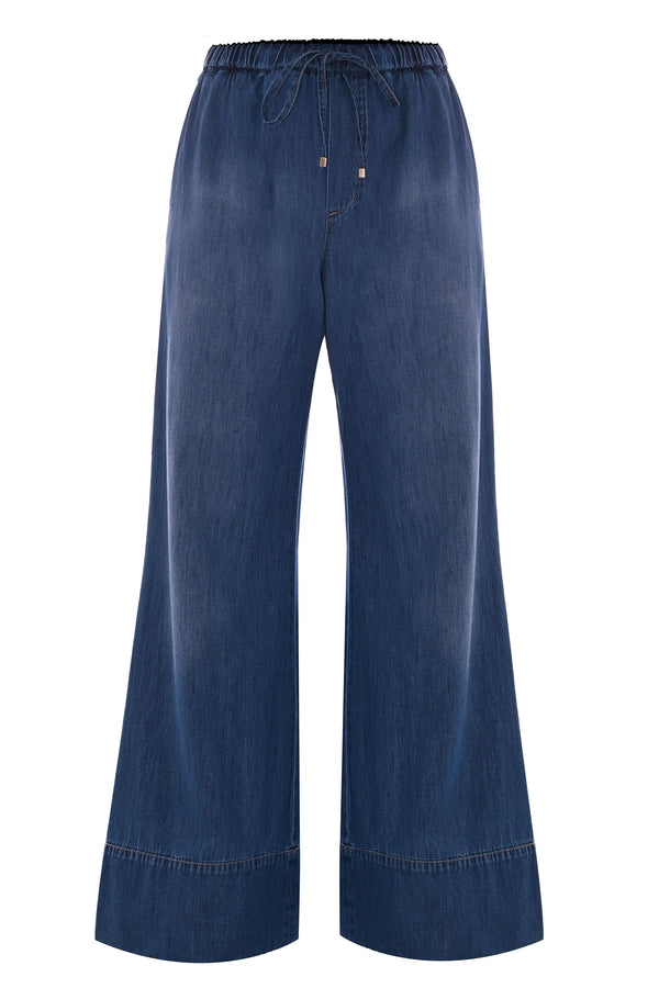 Pantalone in denim con coulisse - Pantalone  ALVES