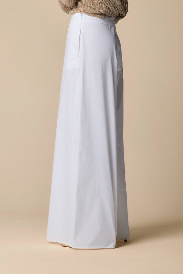 wide legged white cotton trousers - Trousers HALDYR