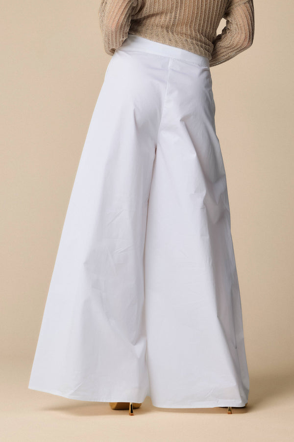 wide legged white cotton trousers - Trousers HALDYR