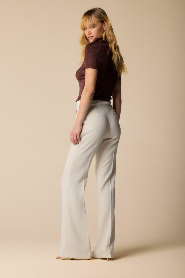 Pantalón de tiro alto con pinzas - Pantalon   HONORE