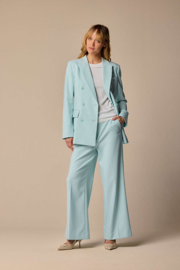 Double-breasted tailored light blue suit - TAILLEUR IOLANDO