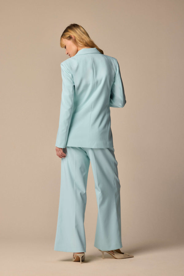 Double-breasted tailored light blue suit - TAILLEUR IOLANDO