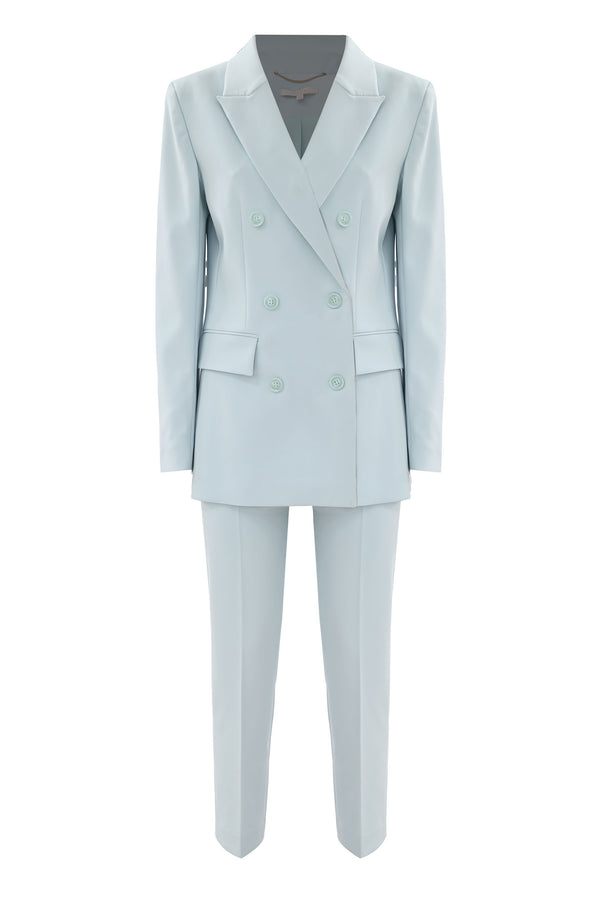 Double-breasted tailored light blue suit - TAILLEUR IOLANDO