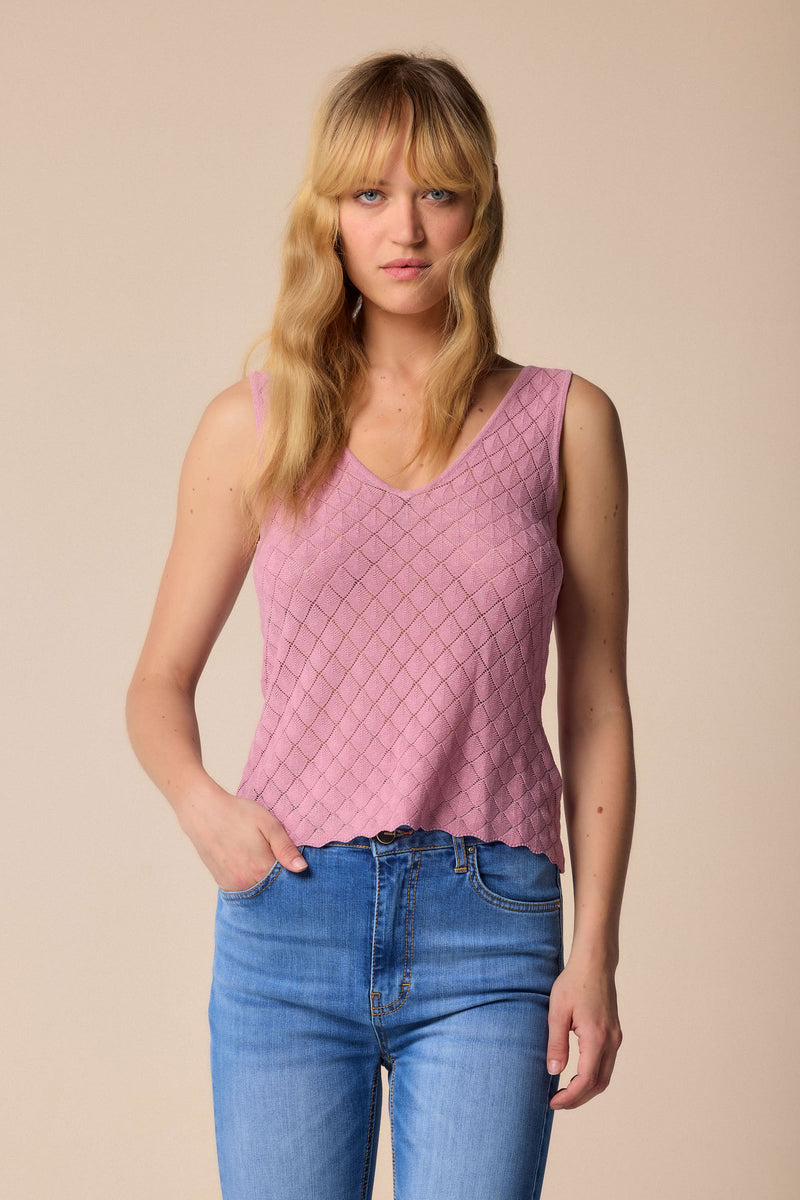 Stunning mesh style vest top - Top CUZIA