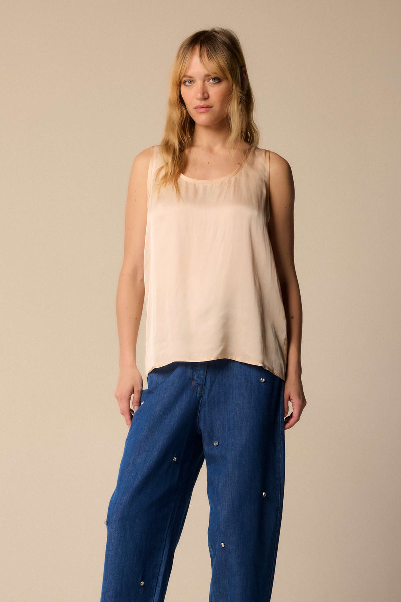 Relaxed yet elegant vest style top - Top GAYSA