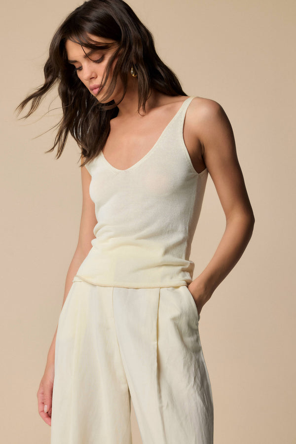 Simple yet stunning semi-sheer vest top - Top FINA