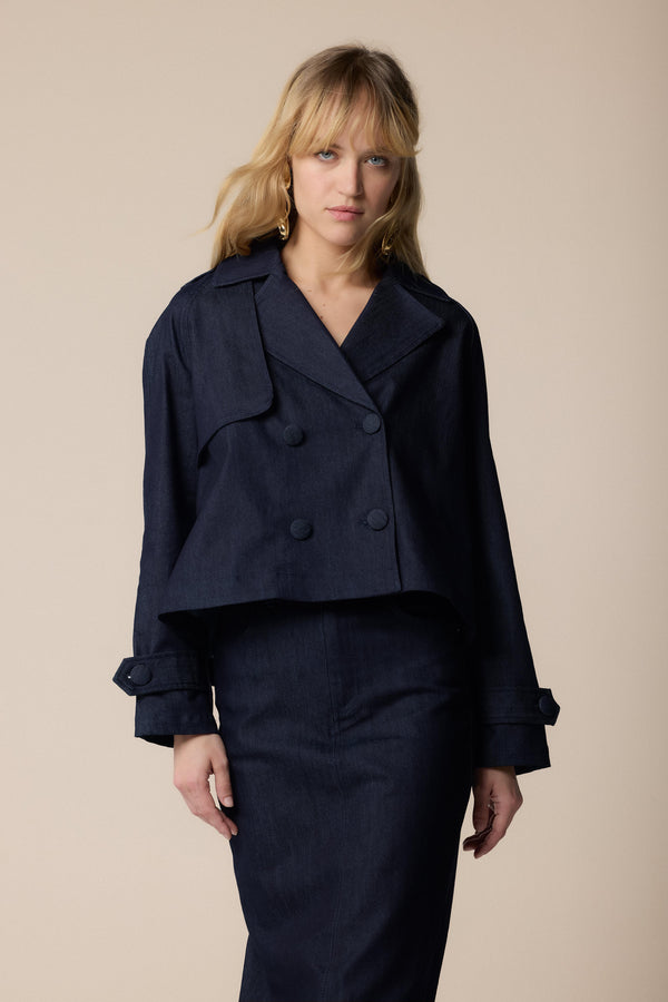 Trench corto in denim - Trench LILLI