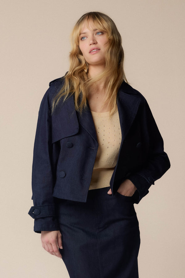 Trench corto in denim - Trench LILLI