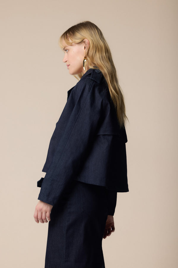 Trench corto in denim - Trench LILLI