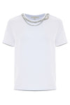 T-shirt con doppio dettaglio in strass - T-shirt GIONA