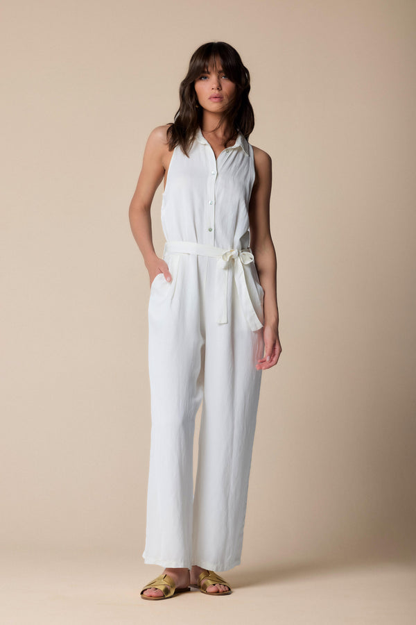 Short sleeved shirt style one piece - Jumpsuit  KASSIA