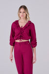 Blusa in cotone con laccetti - BLUSA PELEOX