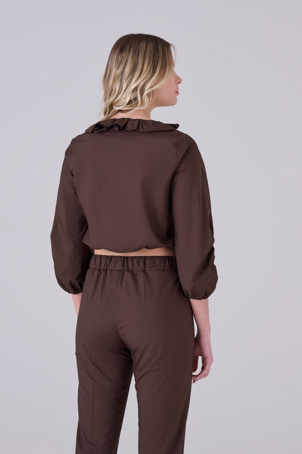 Blusa in cotone con laccetti - BLUSA PELEOX