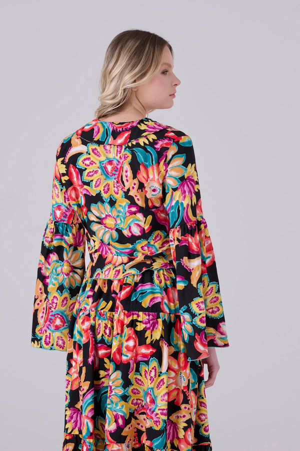 Blusa floral crop - Blusa OLIVANAX