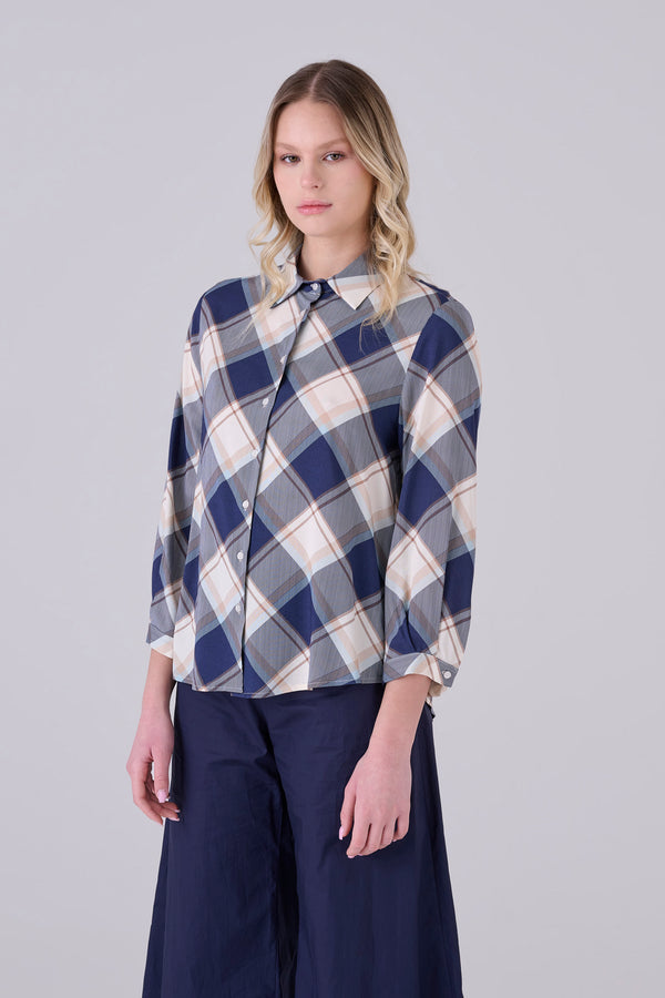 Camicia manica lunga check - CAMICIA A QUADRI MANILAX