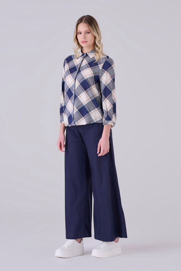 Camicia manica lunga check - CAMICIA A QUADRI MANILAX