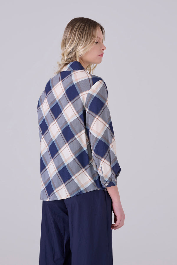 Camicia manica lunga check - CAMICIA A QUADRI MANILAX